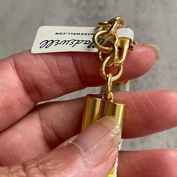 NWT Madewell Pink Lemonade Knotted Rope Cord Colorful Beachy Bracelet 6.75"-8" - Picture 5 of 6